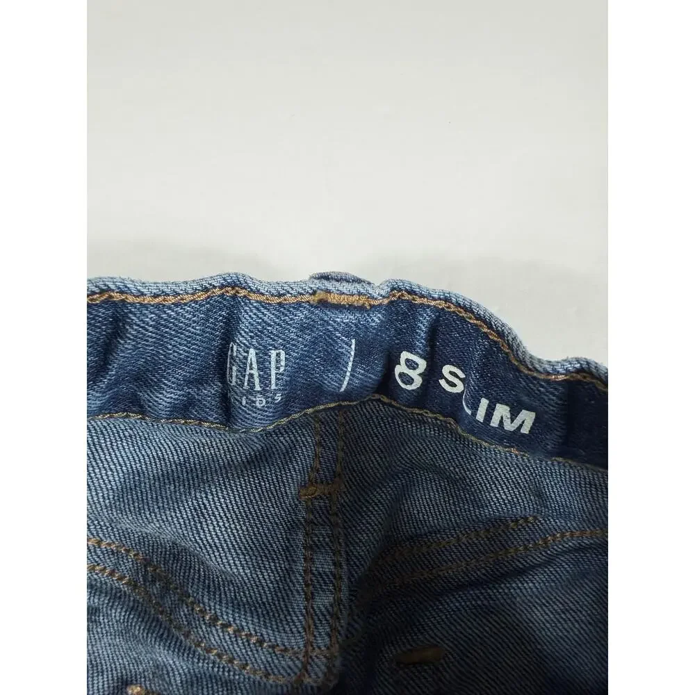 Gap Kids Distressed Pull-On Skinny Jeans Medium Wash Size 8 Slim